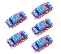 Relay 5V 1-Channel Binghe Module 5-piece 5V Relay Module with Optocoupler Low-Level Relay Module Flip-Flop 5V Unidirectional Relay Expansion Board Compatible with Arduino