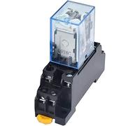Relay DC12V 24V 36V 48V 110V 220V 10A 8PIN Coil Power DPDT LY2NJ HH62P HHC68A-2Z with Socket Base(Dc,12V)