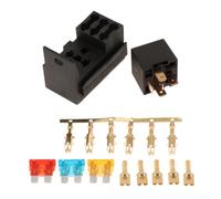 Relay Fuse Holder Box with Three Blade Fuses for SUVs, RVs, and Boats 25A Rated