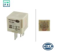 HELLA 4RA 007 507-021 Relay, glow plug system - 12V - 5-pin connector - Normally Open Contact - Colour: White