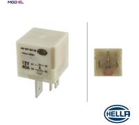 HELLA 4RA 007 507-021 Relay, glow plug system - 12V - 5-pin connector - Normally Open Contact - Colour: White