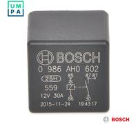 Bosch 0986AH0602 Mini Relay 12V 20A, 2x87, IP5K4, Operating Temperature from -40 Degree to 100 Degree C, 5 Pin Relay