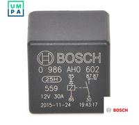 Bosch 0986AH0602 Mini Relay 12V 20A, 2x87, IP5K4, Operating Temperature from -40 Degree to 100 Degree C, 5 Pin Relay