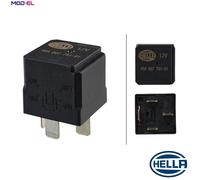HELLA 4RA 007 791-011 Relay, main current - 12V - 4-pin connector - Wiring Diagramme: S2 - Plug: B - Normally Open Contact - Colour: Black - without holder