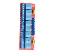Relay Module, 8 Channels Optocoupler Relay Module Board With Optocoupler Isolation, Support High And Low Level Triggering Module, red board(24V)