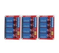 Relay Module Board 4 Channel with Optocoupler Isolation Support High or Low Level Trigger 5V/12V/24V(5V)