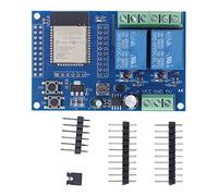 Relay Module Dual Relay Board Large Capacity 4M Flash Programmable Keys WiFi BLE Module for Secondary Development Learning Smart Home Wireless Control DC5 60V PCB Copper Board