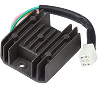 Relay Motorcycle 4 Wires 4 Pins 12 Voltage Regulator Rectifier for 150-250CC Motorcycle Gy6 50 150cc Scooter Moped ATV Aluminium(Gold)