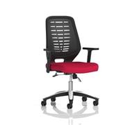 Relay Operator Chair Black Back Bergamot Cherry Height Adjustable Arms