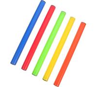 Relay Race Batons 5pcs Set, Plastic Anti-Skid Running Sticks for School Competition, Track & Field Training Equipment in 5 Colors