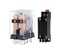 Relay Solenoid Motorbike 2PCS Relay With Socket Base AC 220V DC 12V 24V For HH52P HH53P HH54P HH62P HH63P HH64P Starter Solenoid Relay