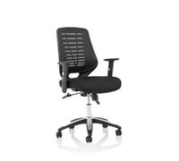Dynamic Relay Task Operator Chair KC0285 – Airmesh Seat, Black Back, Height Adjustable Arms