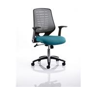 Relay Task Operator Chair Kingfisher Colour Silver Back Wit
