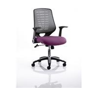 Relay Task Operator Chair Bespoke Colour Silver Back Tansy Purple With Folding Arms