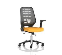 Relay Task Operator Chair Sunset Colour Silver Back With Ar