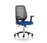 Relay Task Operator Chair Serene Colour Silver Back With Ar