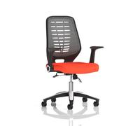 Relay Task Operator Chair Pimento Colour Silver Back With A