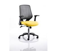Relay Task Operator Chair Bespoke Colour Silver Back Senna Yellow