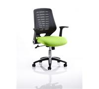 Relay Task Operator Chair Bespoke Black Back Myrrh Green