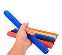 Relay Track Baton Set Sponge Stainless Steel Tube Running Stick, 5 Pack