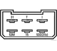 Relay, wipe/wash interval HERTH+BUSS ELPARTS 75614303 for NG 5.96 1973-1996