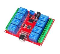 Relays Controller USB Relays Switches 12V 8 Channel Module For Computer Control Switches Industrial Systems USB Controlled