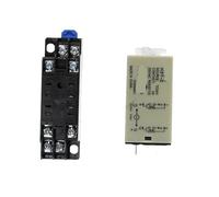 Relays H3Y-2 AC/DC 24V With Base Socket Power-on Delay Rotary DPDT 1S/5S/10S/30S/60S/3M/5M/10M/30M Timer Timing Time Relay 1Pcs(Voltage AC 24V,0-30 Seconds)