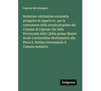 Relazione valutazione sommaria prospetto di reparto ec. per la costruzione della strada proposta dal Comune di Caprese che dalla Provinciale della ... S. Stefano traversando il Comune suddetto