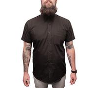 Relco Men`s Black Oxford Short Sleeved Button Down Shirts (Medium)