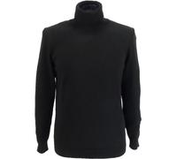 Relco Mens Fine Gauge Knitted Long Sleeve Roll Neck Jumper (Black L)