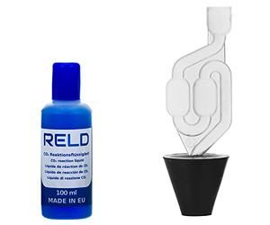 Reld Cylinder Head Gasket Tester Kit CO2 Combustion Leak Gas Test Universal for All Cars and Motorcycles Petrol Diesel Block Rapid Engine Leak Detector for 50 Tests