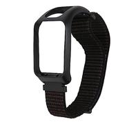 RELDAXSBH 2 in 1 Elastic Braided Nylon Sport Watch Strap Replacement Band for TOMTOM Runner 3 and Adventurer, Soft Breathable Woven Strap with Protective Case for Running Outdoor (Black Sand Color)
