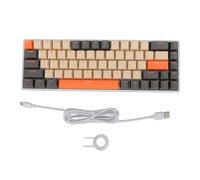 RELDAXSBH 68 Key 60% Mechanical Keyboard, RGB Backlit Gaming Keyboard with Blue Switch, USB C Wired Connection, Ergonomic Portable Design for Home Office and Gaming