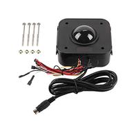 RELDAXSBH Illuminated 4.5cm Round LED Trackball, Trackball with PS/2 PCB Connector, Smooth Rolling Action for PC and Game Console, Durable Plastic and Metal Construction