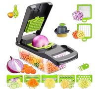 Reldor 14-in-1 Multifunctional Vegetable Chopper & Mandoline Slicer - Cheese Grater, Veg Chopper, Onion Chopper Box with Lid - Ideal for Salad, Slicer & Food Prep - Kitchen Gadgets & Essentials