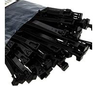 Releasable Cable Ties 7.6mm x 400mm Reusable Black [100 Pack] [400mm x 7.6mm]