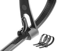 Releasable Reusable Zip Ties 100 Pack 12 Inch Heavy Duty Zip Tie Thick Black Cable Ties Reusable 80lb Indoor Outdoor Multi-Purpose No Slip Off