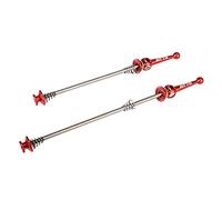 Release Skewer Titanium Alloy Quick Release Lever Bicycle Axle Mtb Front Rear Wheel Skewer Clamp Bike Hub Shaft Mount Draw Quick Release Skewer(1 pair red)