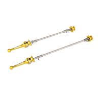 Release Skewer Titanium Alloy Quick Release Lever Bicycle Axle Mtb Front Rear Wheel Skewer Clamp Bike Hub Shaft Mount Draw Quick Release Skewer(1 pair gold)