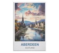 Release Stress and Solve Problems,Aberdeen Scotland,Adults 1000 Piece Jigsaw Puzzle- Christmas,75x50,wooden puzzle ,AA-1388