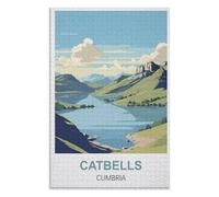 Release Stress and Solve Problems,Catbells Cumbria,Adults 1000 Piece Jigsaw Puzzle- Christmas,52x38,paper puzzle ,AA-1008