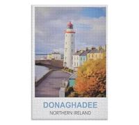 Release Stress and Solve Problems,Donaghadee Lighthouse Northern Ireland,Adults 1000 Piece Jigsaw Puzzle- Christmas,52x38,paper puzzle ,AA-1028