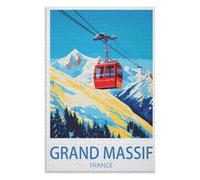 Release Stress and Solve Problems，Grand Massif France，Adults 1000 Piece Jigsaw Puzzle- Christmas，38x26，paper puzzle，AA-248