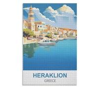 Release Stress and Solve Problems,Heraklion Greece,Adults 1000 Piece Jigsaw Puzzle- Christmas,75x50,wooden puzzle ,AA-1088