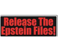 Release The Epstein Files - Political Bumper Sticker or Car Magnet - 8x3 Inches, Vinyl, Weather Proof (1, Vinyl)