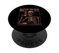 Release The Files Skeleton Justice PopSockets Adhesive PopGrip