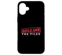 Release The Files Stamp Distressed American Politics Case for iPhone 16 Plus
