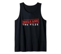 Release The Files Stamp Distressed American Politics Tank Top