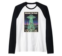 Release The Files UFO Disclosure UAP Alien Conspiracy Raglan Baseball Tee