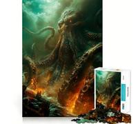 Release The Kraken 1000 Pieces Jigsaw Puzzles for Teenagers Logic Train Toy Quiet Fun Smooth Cut Lovely Gift (38x52cm)